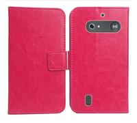 Cheshaoping Housse Coque pour Doro 8879 2.4" PU Cuir Etui Leather Case Cover Flip Cas Couverture Protecteur Portefeuille (Rose)