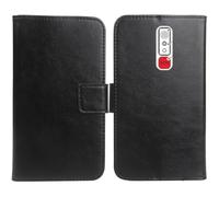 Cheshaoping Housse Coque pour Geemarc CL8600-4G / CL8000 2.8" PU Cuir Etui Leather Case Cover Flip Cas Couverture Protecteur Portefeuille (Noir)