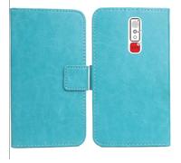 Cheshaoping Housse Coque pour Geemarc CL8600-4G / CL8000 2.8" PU Cuir Etui Leather Case Cover Flip Cas Couverture Protecteur Portefeuille (Bleu)