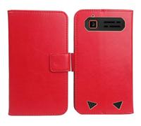 Cheshaoping Housse Coque pour Gigaset GLX8 Plus 2.4" PU Cuir Etui Leather Case Cover Flip Cas Couverture Protecteur Portefeuille (Rouge)
