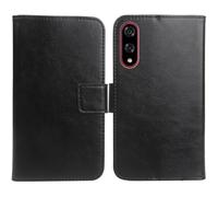 Cheshaoping Housse Coque pour Kyocera Basio Active3 6.1" PU Cuir Etui Leather Case Cover Flip Cas Couverture Protecteur Portefeuille (Noir)