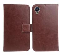 Cheshaoping Housse Coque pour Kyocera Digno SX2 5G 6.1" PU Cuir Etui Leather Case Cover Flip Cas Couverture Protecteur Portefeuille (Brun)