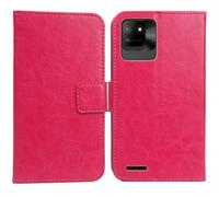 Cheshaoping Housse Coque pour Logicom EZY 2 5" PU Cuir Etui Leather Case Cover Flip Cas Couverture Protecteur Portefeuille (Rose)