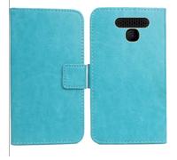 Cheshaoping Housse Coque pour Logicom Le E45 1.77" PU Cuir Etui Leather Case Cover Flip Cas Couverture Protecteur Portefeuille (Bleu)
