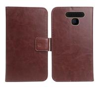 Cheshaoping Housse Coque pour Logicom Le E45 1.77" PU Cuir Etui Leather Case Cover Flip Cas Couverture Protecteur Portefeuille (Brun)