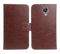 Cheshaoping Housse Coque pour Maxcom MS572 4G 5.71" PU Cuir Etui Leather Case Cover Flip Cas Couverture Protecteur Portefeuille (Brun)