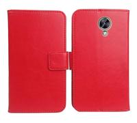 Cheshaoping Housse Coque pour Maxcom MS572 4G 5.71" PU Cuir Etui Leather Case Cover Flip Cas Couverture Protecteur Portefeuille (Rouge)