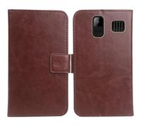 Cheshaoping Housse Coque pour MyPhone Halo C 2.2" PU Cuir Etui Leather Case Cover Flip Cas Couverture Protecteur Portefeuille (Brun)