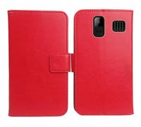 Cheshaoping Housse Coque pour MyPhone Halo C 2.2" PU Cuir Etui Leather Case Cover Flip Cas Couverture Protecteur Portefeuille (Rouge)