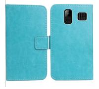 Cheshaoping Housse Coque pour MyPhone Halo C 2.2" PU Cuir Etui Leather Case Cover Flip Cas Couverture Protecteur Portefeuille (Bleu)