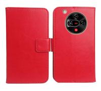 Cheshaoping Housse Coque pour Nubia Focus 2 5G 6.7" PU Cuir Etui Leather Case Cover Flip Cas Couverture Protecteur Portefeuille (Rouge)