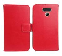 Cheshaoping Housse Coque pour Panasonic KX-TF400EXB 2.4" PU Cuir Etui Leather Case Cover Flip Cas Couverture Protecteur Portefeuille (Rouge)