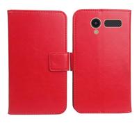 Cheshaoping Housse Coque pour Philips Xenium X900 2.4" PU Cuir Etui Leather Case Cover Flip Cas Couverture Protecteur Portefeuille (Rouge)
