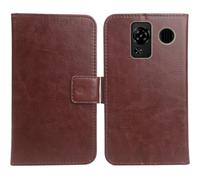 Cheshaoping Housse Coque pour SPC Talk 2 / Talk 2 GO 1.77" PU Cuir Etui Leather Case Cover Flip Cas Couverture Protecteur Portefeuille (Brun)