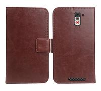 Cheshaoping Housse Coque pour Swissvoice S510 M / S510 C/Amplicomms M510-C / M510-M 5" PU Cuir Etui Leather Case Cover Flip Cas Couverture Protecteur Portefeuille Book Wallet (Brun)