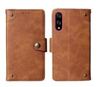 Cheshaoping Housse Téléphone Case Gel Skin pour Kyocera Basio Active3 6.1" Coque Étui Cas Couverture Antichoc Cover Case (Marron)