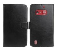 Cheshaoping Housse TPU Silicone Coque pour Doro 1880/1881 2.4" PU Cuir Etui Leather Case Cover Flip Cas Couverture Protecteur Portefeuille Book Wallet (Noir)