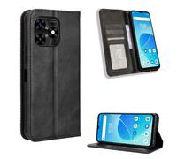 Cheshaoping Premium Housse Case Cuir Cover Flip Etui Coque TPU Silicone Couverture Magnétique Protecteur Case pour Oukitel C62 / C62 Pro (Noir)