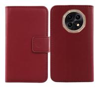 Cheshaoping Veritable Cuir Etui pour Coolpad Cool X80 6.56" Housse Coque Premium Case Cover Flip Cas Couverture Protecteur Leather Wallet (Rouge Fonce)