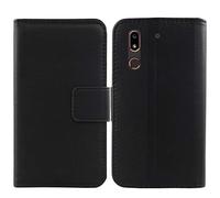 Cheshaoping Veritable Cuir Etui pour Doro 8080/8062 5.7" PC Hard Housse Coque Premium Case Cover Flip Cas Couverture Protecteur Portefeuille Leather Wallet (Noir)