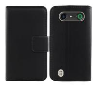 Cheshaoping Veritable Cuir Etui pour Doro Aurora A10 / A11 Housse Coque Premium Case Cover Flip Cas Couverture Protecteur Leather Wallet (Noir)