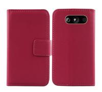 Cheshaoping Veritable Cuir Etui pour Emporia Euphoria V50 LTE 2.31" Housse Coque Premium Case Cover Flip Cas Couverture Protecteur Leather Wallet (Rose)