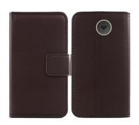 Cheshaoping Veritable Cuir Etui pour Emporia Simplicity V27 LTE 2" Housse Coque Premium Case Cover Flip Cas Couverture Protecteur Leather Wallet (Marron Fonce)