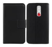 Cheshaoping Veritable Cuir Etui pour Geemarc CL8600-4G / CL8000 2.8" Housse Coque Premium Case Cover Flip Cas Couverture Protecteur Leather Wallet (Noir)