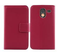 Cheshaoping Veritable Cuir Etui pour Gigaset GL695 2.31" Housse Coque Premium Case Cover Flip Cas Couverture Protecteur Leather Wallet (Rose)