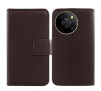 Cheshaoping Veritable Cuir Etui pour Gigaset GP20 6.67" Housse Coque Premium Case Cover Flip Cas Couverture Protecteur Leather Wallet (Marron Fonce)