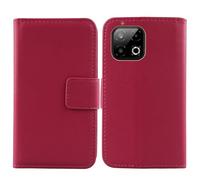 Cheshaoping Veritable Cuir Etui pour Gigaset GS6 Pro 5G 6.67" Housse Coque Premium Case Cover Flip Cas Couverture Protecteur Leather Wallet (Rose)