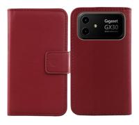 Cheshaoping Veritable Cuir Etui pour Gigaset GX30 6.58" Housse Coque Premium Case Cover Flip Cas Couverture Protecteur Leather Wallet (Rouge Fonce)