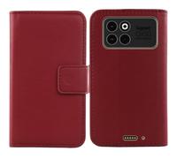 Cheshaoping Veritable Cuir Etui pour Gigaset GX50 6.77" Housse Coque Premium Case Cover Flip Cas Couverture Protecteur Leather Wallet (Rouge Fonce)