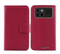 Cheshaoping Veritable Cuir Etui pour Gigaset GX50 6.77" Housse Coque Premium Case Cover Flip Cas Couverture Protecteur Leather Wallet (Rose)
