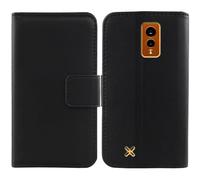 Cheshaoping Veritable Cuir Etui pour Hammer Energy X 5.5" Housse Coque Premium Case Cover Flip Cas Couverture Protecteur Leather Wallet (Noir)