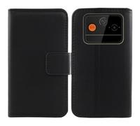 Cheshaoping Veritable Cuir Etui pour iHunt Primo 4G 2.4" Housse Coque Premium Case Cover Flip Cas Couverture Protecteur Leather Wallet (Noir)