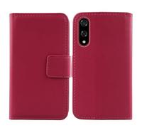 Cheshaoping Veritable Cuir Etui pour Kyocera Basio Active3 6.1" Housse Coque Premium Case Cover Flip Cas Couverture Protecteur Leather Wallet (Rose)