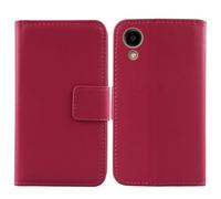 Cheshaoping Veritable Cuir Etui pour Kyocera Digno SX5 6.1" Housse Coque Premium Case Cover Flip Cas Couverture Protecteur Leather Wallet (Rose)