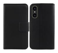 Cheshaoping Veritable Cuir Etui pour Logicom Aero 6.5" Housse Coque Premium Case Cover Flip Cas Couverture Protecteur Leather Wallet (Noir)