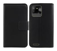 Cheshaoping Veritable Cuir Etui pour Logicom EZY 2 5" Housse Coque Premium Case Cover Flip Cas Couverture Protecteur Leather Wallet (Noir)