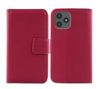 Cheshaoping Veritable Cuir Etui pour LOGICOM Vision 4G 6.5" Housse Coque Premium Case Cover Flip Cas Couverture Protecteur Leather Wallet (Rose)