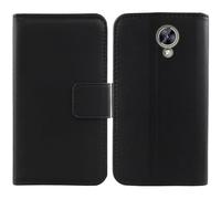 Cheshaoping Veritable Cuir Etui pour Maxcom MS572 4G 5.71" Housse Coque Premium Case Cover Flip Cas Couverture Protecteur Leather Wallet (Noir)