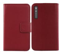 Cheshaoping Veritable Cuir Etui pour Onyx Boox Palma 2 Pro 6.13" Housse Coque Premium Case Cover Flip Cas Couverture Protecteur Leather Wallet (Rouge Fonce)