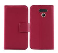 Cheshaoping Veritable Cuir Etui pour Panasonic KX-TF400EXB 2.4" Housse Coque Premium Case Cover Flip Cas Couverture Protecteur Leather Wallet (Rose)