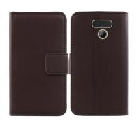 Cheshaoping Veritable Cuir Etui pour Panasonic KX-TF400EXB 2.4" Housse Coque Premium Case Cover Flip Cas Couverture Protecteur Leather Wallet (Marron Fonce)