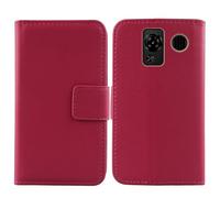 Cheshaoping Veritable Cuir Etui pour SPC Talk 2 / Talk 2 GO 1.77" Housse Coque Premium Case Cover Flip Cas Couverture Protecteur Leather Wallet (Rose)