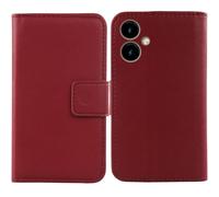 Cheshaoping Veritable Cuir Etui pour SPC ZEUS 2 Pro 6.1" Housse Coque Premium Case Cover Flip Cas Couverture Protecteur Leather Wallet (Rouge Fonce)