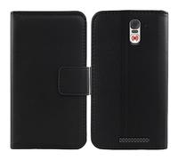 Cheshaoping Veritable Cuir Etui pour Swissvoice S510 M / S510 C/Amplicomms M510-C / M510-M 5" Housse Coque Premium Case Cover Flip Cas Couverture Protecteur Portefeuille Leather Wallet (Noir)