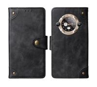 Cheshaoping Veritable Cuir Housse Téléphone Case Gel TPU Silicone Skin pour Blackview BL9000 / BL9000 Pro 6.78" Coque Étui Cas Couverture Protecteur Cover Portefeuille Antichoc Cover Case (Noir)