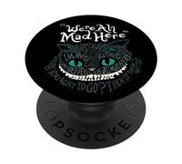 Cheshire Alice Cat Nous sommes tous fous ici pays des merveilles PopSockets PopGrip Adhésif